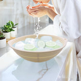 Maxbell Wash Basin Face Plunge Lightweight Washing Basin for Laundry Camping Kitchen Beige