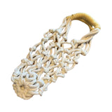 Maxbell Handwoven Drink Carrier Coffee Beverage Woven Rope Cup Holder White Yellow