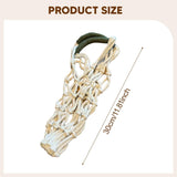 Maxbell Handwoven Drink Carrier Coffee Beverage Woven Rope Cup Holder White Green