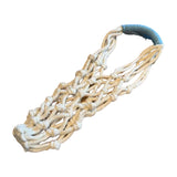 Maxbell Handwoven Drink Carrier Coffee Beverage Woven Rope Cup Holder White Blue