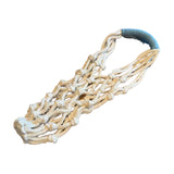 Maxbell Handwoven Drink Carrier Coffee Beverage Woven Rope Cup Holder White Blue