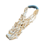 Maxbell Handwoven Drink Carrier Coffee Beverage Woven Rope Cup Holder White Blue