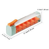 Maxbell Ice Cube Tray Leakproof Reusable Freezer Ice Tray for Cocktail Wine Iced Tea Orange