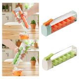 Maxbell Ice Cube Tray Leakproof Reusable Freezer Ice Tray for Cocktail Wine Iced Tea Orange