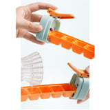 Maxbell Ice Cube Tray Leakproof Reusable Freezer Ice Tray for Cocktail Wine Iced Tea Orange