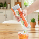 Maxbell Ice Cube Tray Leakproof Reusable Freezer Ice Tray for Cocktail Wine Iced Tea Orange