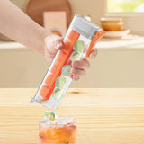 Maxbell Ice Cube Tray Leakproof Reusable Freezer Ice Tray for Cocktail Wine Iced Tea Orange