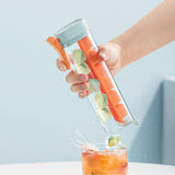 Maxbell Ice Cube Tray Leakproof Reusable Freezer Ice Tray for Cocktail Wine Iced Tea Orange