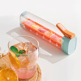 Maxbell Ice Cube Tray Leakproof Reusable Freezer Ice Tray for Cocktail Wine Iced Tea Orange