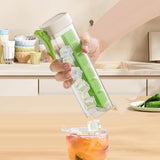 Maxbell Ice Cube Tray Leakproof Reusable Freezer Ice Tray for Cocktail Wine Iced Tea Green