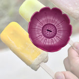 Maxbell Popsicle Holder Decor Decorative Silicone Drip Catcher for Boys Party Summer Purple