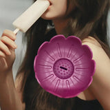 Maxbell Popsicle Holder Decor Decorative Silicone Drip Catcher for Boys Party Summer Purple