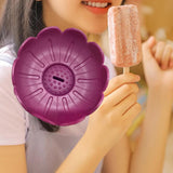 Maxbell Popsicle Holder Decor Decorative Silicone Drip Catcher for Boys Party Summer Purple