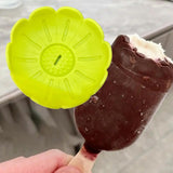Maxbell Popsicle Holder Decor Decorative Silicone Drip Catcher for Boys Party Summer Yellow