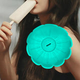 Maxbell Popsicle Holder Decor Decorative Silicone Drip Catcher for Boys Party Summer Green