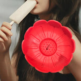 Maxbell Popsicle Holder Decor Decorative Silicone Drip Catcher for Boys Party Summer Red