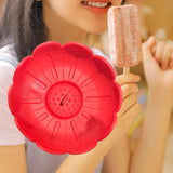 Maxbell Popsicle Holder Decor Decorative Silicone Drip Catcher for Boys Party Summer Red
