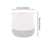 Maxbell Woven Basket Portable Comfortable Handle Toy Bin for Bedroom Kitchen Shelves Gray