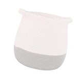 Maxbell Woven Basket Portable Comfortable Handle Toy Bin for Bedroom Kitchen Shelves Gray