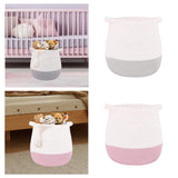 Maxbell Woven Basket Portable Comfortable Handle Toy Bin for Bedroom Kitchen Shelves Gray