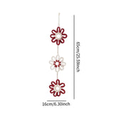 Maxbell Wall Hanging Bohemian Woven Wall Art for Farmhouse Girls Bedroom Baby Shower Red