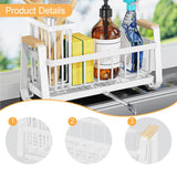 Maxbell Sponge Holder for Kitchen Sink Dish Soap Dispenser for Home Hotel Restaurant White