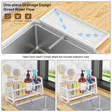 Maxbell Sponge Holder for Kitchen Sink Dish Soap Dispenser for Home Hotel Restaurant White