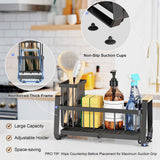 Maxbell Sponge Holder for Kitchen Sink Dish Soap Dispenser for Home Hotel Restaurant Black