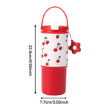 Maxbell Insulated Water Bottle Leakproof Cartoon 23oz for Beverage Smoothie Iced Tea Red