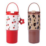 Maxbell Insulated Water Bottle Leakproof Cartoon 23oz for Beverage Smoothie Iced Tea Red