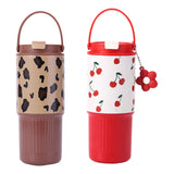 Maxbell Insulated Water Bottle Leakproof Cartoon 23oz for Beverage Smoothie Iced Tea Red