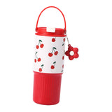 Maxbell Insulated Water Bottle Leakproof Cartoon 23oz for Beverage Smoothie Iced Tea Red