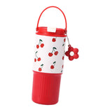 Maxbell Insulated Water Bottle Leakproof Cartoon 23oz for Beverage Smoothie Iced Tea Red