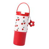 Maxbell Insulated Water Bottle Leakproof Cartoon 23oz for Beverage Smoothie Iced Tea Red