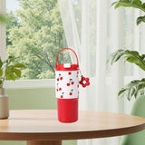 Maxbell Insulated Water Bottle Leakproof Cartoon 23oz for Beverage Smoothie Iced Tea Red