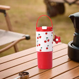 Maxbell Insulated Water Bottle Leakproof Cartoon 23oz for Beverage Smoothie Iced Tea Red