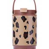 Maxbell Insulated Water Bottle Leakproof Cartoon 23oz for Beverage Smoothie Iced Tea Brown