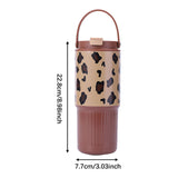 Maxbell Insulated Water Bottle Leakproof Cartoon 23oz for Beverage Smoothie Iced Tea Brown
