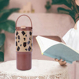 Maxbell Insulated Water Bottle Leakproof Cartoon 23oz for Beverage Smoothie Iced Tea Brown
