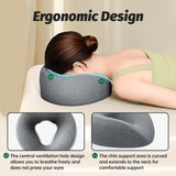 Maxbell Face Down Pillow with Washable Cover Massage Pillow for Home Relaxation Rest Gray