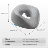 Maxbell Face Down Pillow with Washable Cover Massage Pillow for Home Relaxation Rest Gray