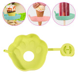 Maxbell Children's Silicone Popsicle Holder Ice Cream Holder for Home Party Birthday Yellow