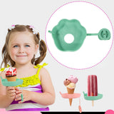 Maxbell Children's Silicone Popsicle Holder Ice Cream Holder for Home Party Birthday Green