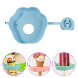 Maxbell Children's Silicone Popsicle Holder Ice Cream Holder for Home Party Birthday Blue