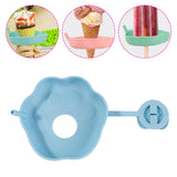 Maxbell Children's Silicone Popsicle Holder Ice Cream Holder for Home Party Birthday Blue