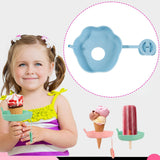 Maxbell Children's Silicone Popsicle Holder Ice Cream Holder for Home Party Birthday Blue