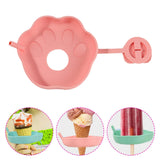 Maxbell Children's Silicone Popsicle Holder Ice Cream Holder for Home Party Birthday Pink