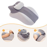 Maxbell Prone Pillow Headrest Memory Foam Wedge for Reading Back Neck Abdomen Adults Dark Gray
