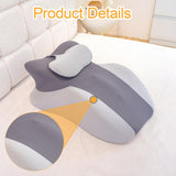Maxbell Prone Pillow Headrest Memory Foam Wedge for Reading Back Neck Abdomen Adults Dark Gray
