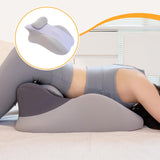 Maxbell Prone Pillow Headrest Memory Foam Wedge for Reading Back Neck Abdomen Adults Light Gray